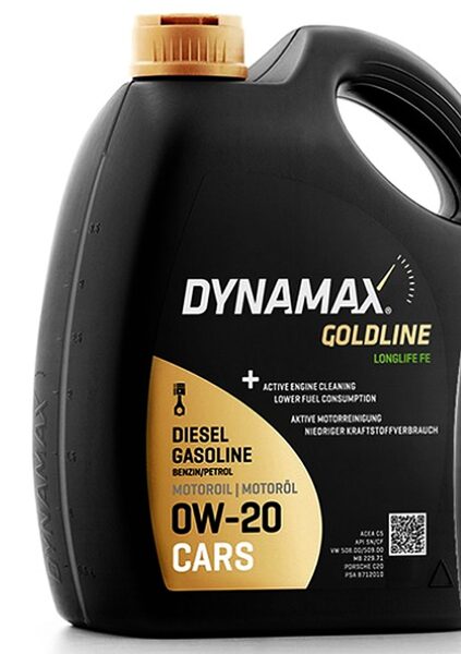 0W-20 Синтетическое моторное масло Dynamax Goldline Longlife FE (5L)